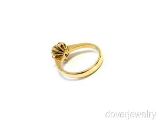 Estate Diamond 14K Gold Flower Cluster Ring NR  