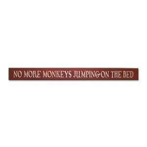  No More Monkeys Jumping 3ft Board  Rustic Red
