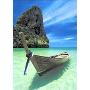  LAMINATED Destiny Paradise Beach Boat 23.5 x 16.5Inches 