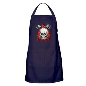  Apron (Dark) King of the Road Skull Flames and Pistons 
