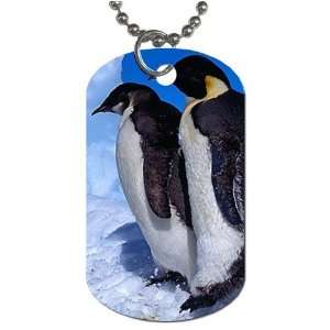  Penguins Dog Tag with 30 chain necklace Great Gift Idea 