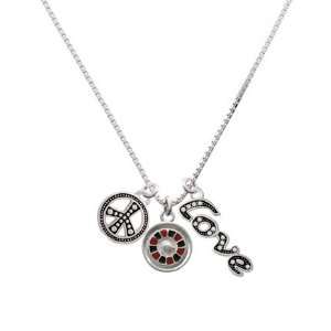    Roulette Wheel, Peace, Love Charm Necklace [Jewelry] Jewelry
