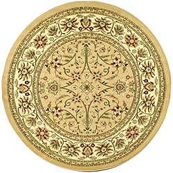 Lyndhurst Collection Majestic Beige/ Ivory Rug (53 Round)  Overstock 