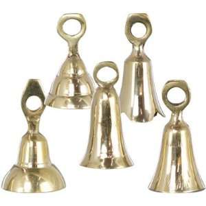  Brass Altar Bells Assorted Designs (set of 5): Home 