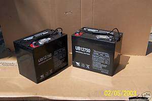 TWO UB12750 Group 24 Wheelchair Scooter Battery 806593458217  
