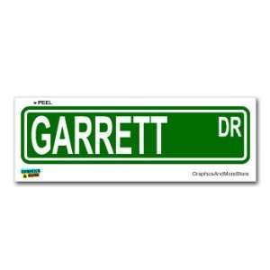  Garrett Street Road Sign   8.25 X 2.0 Size   Name Window 
