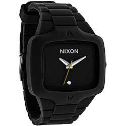 Nixon Rubber Player Black Molded Silicone Watch  