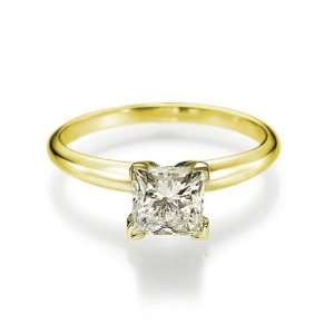  Holyland REAL 0.5 CT SOLITAIRE DIAMOND ENGAGEMENT RING 18K 