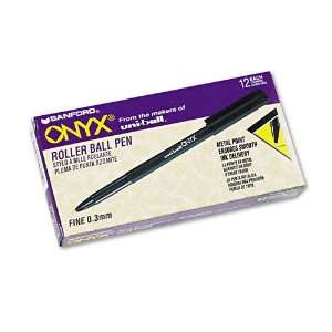  uni ball  Onyx Stick Roller Ball Pen, Black Ink, Fine, 0 