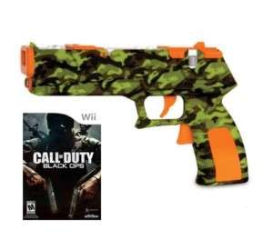 Call of Duty Black Ops + Quick Shot Light Gun Camo Wii 047875840058 