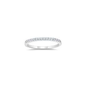  0.16 Cts Diamond Wedding Band in 14K White Gold 7.0 