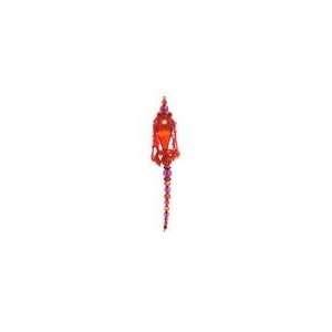   Red & Purple Beaded Fringe Finial Christmas Ornament: Home & Kitchen