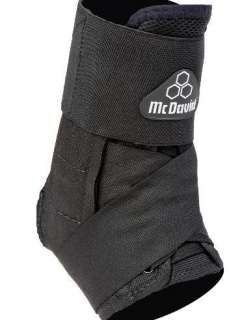 McDavid 195R_M Ultralight Laced Ankle Brace Support w/ Strap Black 