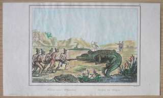 1837 Vernier / De Bry print FLORIDA INDIANS #13  