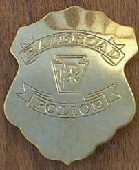 Pennsylvania Railroad Train PRR Police Badge Sheriff  