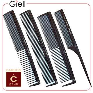 Cricket Carbon Combs Hair Stylist 4 Pack Set  
