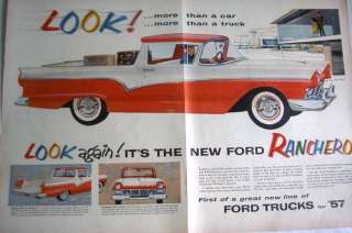 1957 FORD RANCHERO PICKUP TRUCK   LOOK AGAIN!   PRINT AD!  