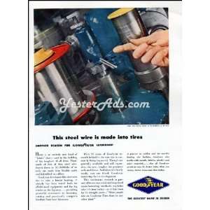 1946 Vintage Ad Goodyear Tire & Rubber Company This steel wire is made 