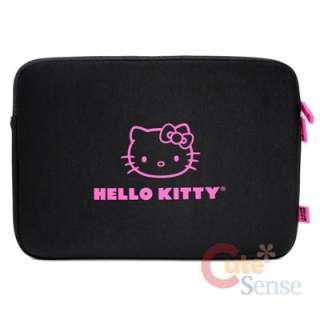 Sanrio Hello Kitty Formed Macbook Case 13 LapTop Bag Black Pink Face 