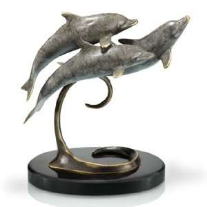  Dolphin Triple Sculpture