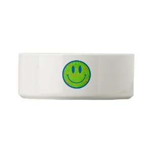  Dog Cat Food Water Bowl Smiley Face With Peace Symbols 