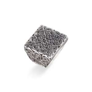  Lois Hill Silver Flat Geo Square Cutout Ring Jewelry