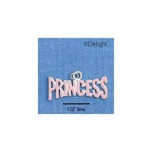  C1557 tlf   Pink Princess   Silver Plated Charm: Home 