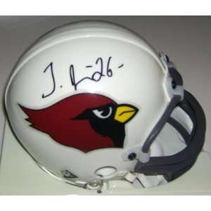  Thomas Jones Signed Cardinals Mini Helmet: Sports 