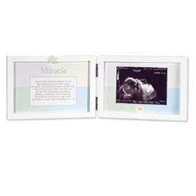 New Baby Gift White Finish Miracle Ultrasound 4x6 Frame  