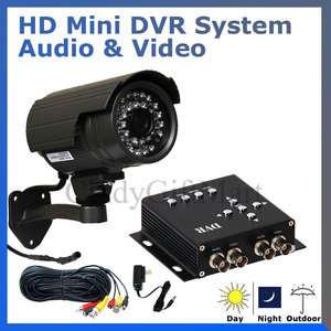 CCTV Mini SD Recorder DVR System IR Day Night Audio Video Security 