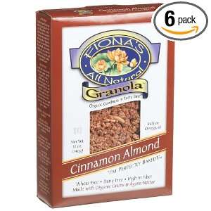 Fionas All Natural Granola, Organic Cinnamon Almond, Wheat Free, 12 