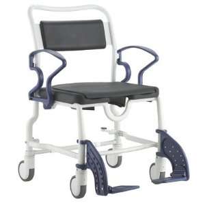 Chicago Bariatric Shower Commode Chair in Grey / Blue:  