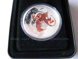 Dragons of Legend   Red Welsh Dragon 2012 1oz Silver Proof Coin  