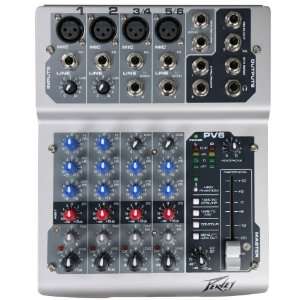  Brand New Peavey Pv 6 USB 6 Channel Pv Series Compact USB Mixer 