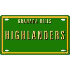   School   Granada Hills, CA Booster Club License Plate 
