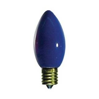 Halco 7122   C9BLU7C   7 Watt Ceramic Blue C9 Light Bulb, Intermediate 