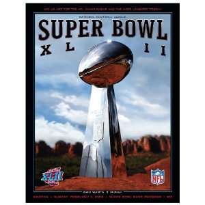  Canvas 22 x 30 Super Bowl XLII Program Print   2008 