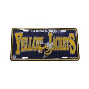  Georgia Tech Yellow Jackets Metal License Plate: Sports 