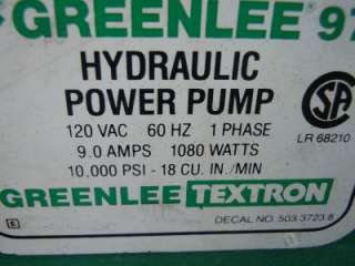   975 Electric Hydraulic Pump w/ Remote 10,000 PSI Capacity 120V  