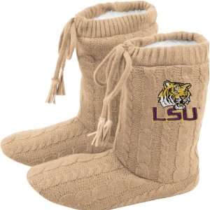  LSU Tigers Womens Knit Boot Slippers