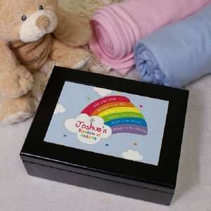  Rainbow Personalized Prayer Keepsake Box: Home & Kitchen