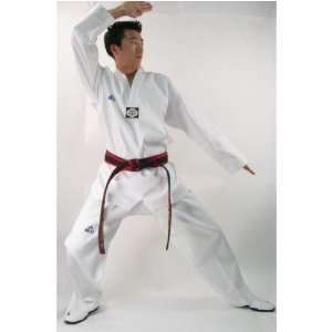  BMA White Taekwondo Dry Fit Uniform with White V Neck 