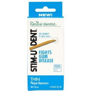  The Natural Dentist Stim U Dent Thin, Mint 4 (40 pick 