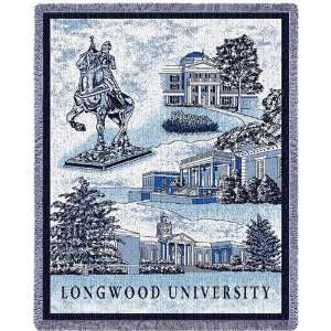 Longwood University Collage Jacquard Woven Throw   69 x 