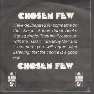   ME 7 INCH (7 VINYL 45) UK ARIOLA 1978 CHOSEN FEW (70S GROUP) Music