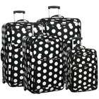 Overland Travelware Polka Dot 4 Piece Luggage Set