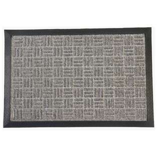 Rubber Cal Wellington Area Rugs 4x6 Feet   Gray Doormat Floor Mat at 