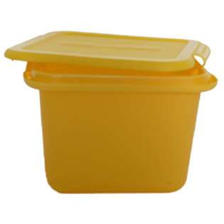 JAM Paper Yellow Large Size Plastic Storage Boxes (7 1/2 x 7 1/2 x 5 1 