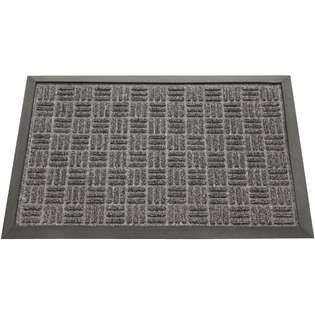 Rubber Cal Wellington Area Rugs 4x6 Feet   Charcoal Doormat Floor Mat 