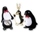 DMM Penguin Pendant Necklace gold plated and European Crystal with 
